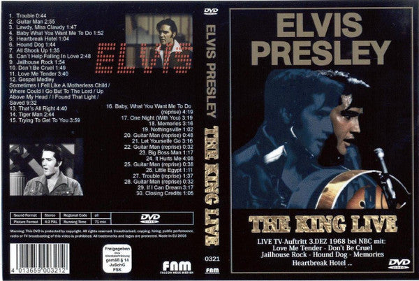 Elvis Presley : The King Live (DVD-V, Album)