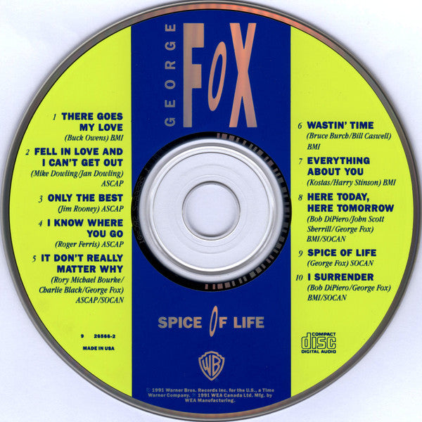 George Fox (4) : Spice Of Life (CD, Album)