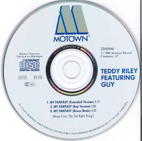 Teddy Riley Featuring Guy : My Fantasy (CD, Single)