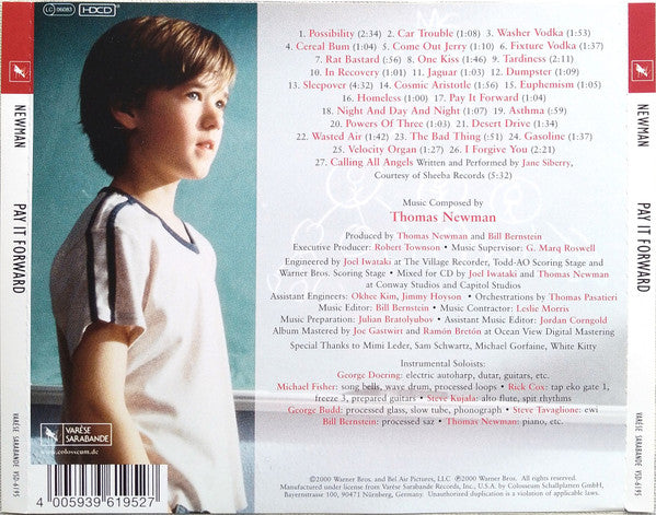Thomas Newman : Pay It Forward (Original Motion Picture Soundtrack) (HDCD, Album)