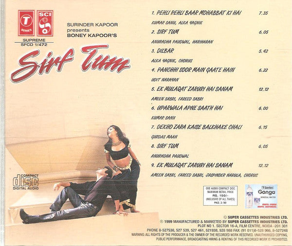 Nadeem Shravan, Sameer : Sirf Tum (CD)