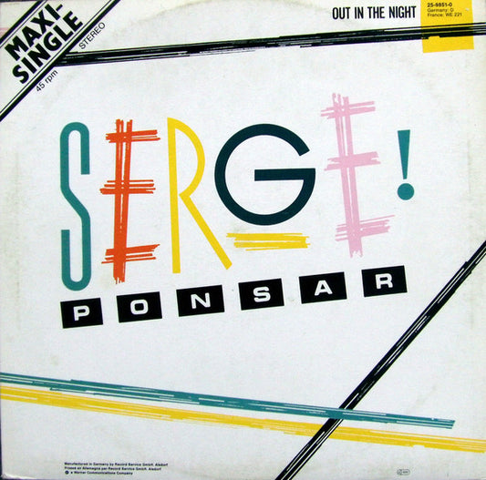 Serge Ponsar : Out In The Night (12", Maxi)