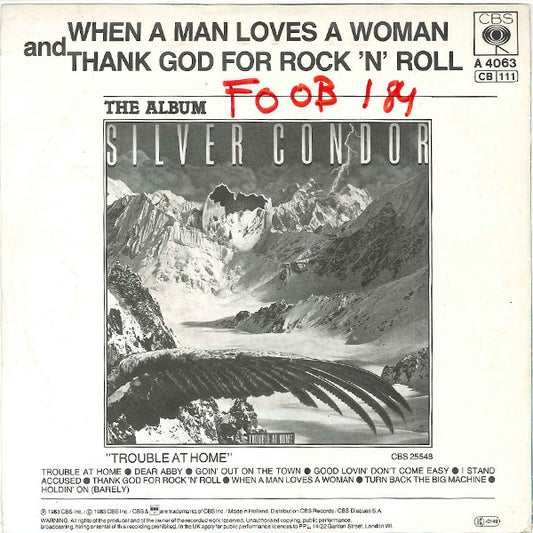 Silver Condor : When A Man Loves A Woman (7", Single)