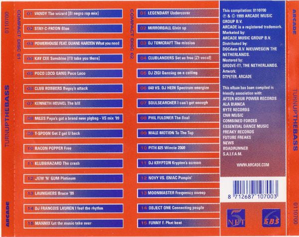 Various : Turn Up The Bass - Back To The Future (2xCD, Comp)