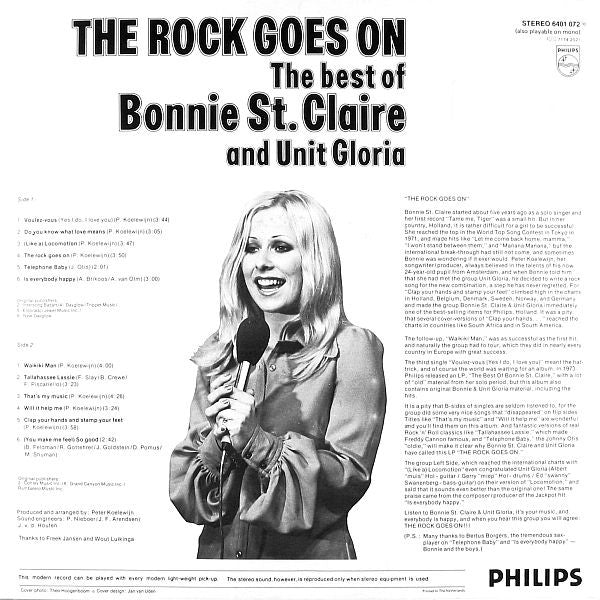 Bonnie St. Claire And Unit Gloria : The Rock Goes On - The Best Of Bonnie St. Claire And Unit Gloria (LP, Album)