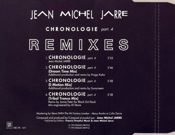 Jean Michel Jarre* : Chronologie Part. 4 (Remixes) (CD, Maxi)