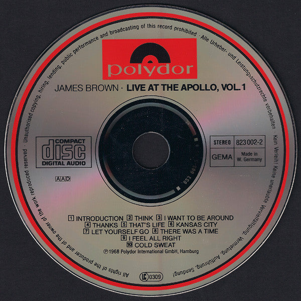 James Brown : Live At The Apollo (Part 1) (CD, Album, RE)