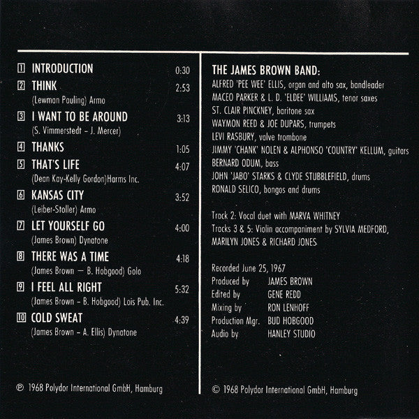 James Brown : Live At The Apollo (Part 1) (CD, Album, RE)