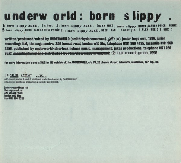 Underworld : Born Slippy (2xCD, Maxi, Dig)