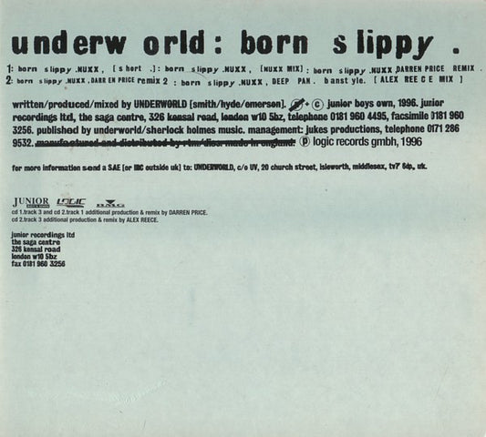 Underworld : Born Slippy (2xCD, Maxi, Dig)
