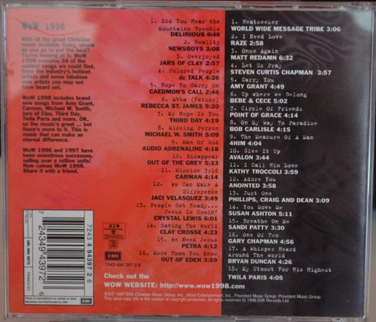 Various : WoW 1998 (The Year's 34 Top Christian Artists And Songs) (2xCD, Comp)