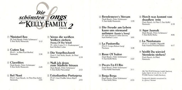 The Kelly Family : Die Schönsten Songs Der Kelly Familly (Folge 2) (CD, Comp, RE, RM)