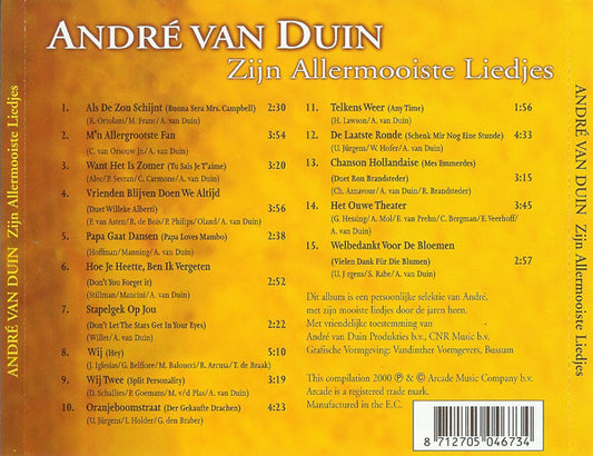 André van Duin : Zijn Allermooiste Liedjes (CD, Comp)