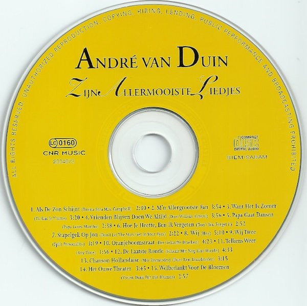 André van Duin : Zijn Allermooiste Liedjes (CD, Comp)