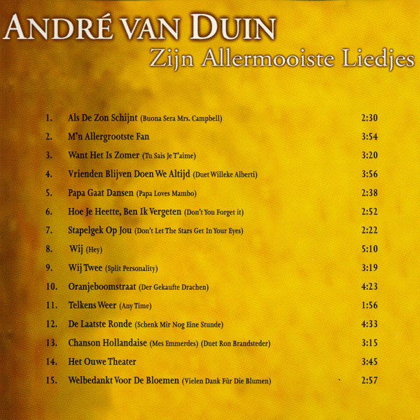 André van Duin : Zijn Allermooiste Liedjes (CD, Comp)