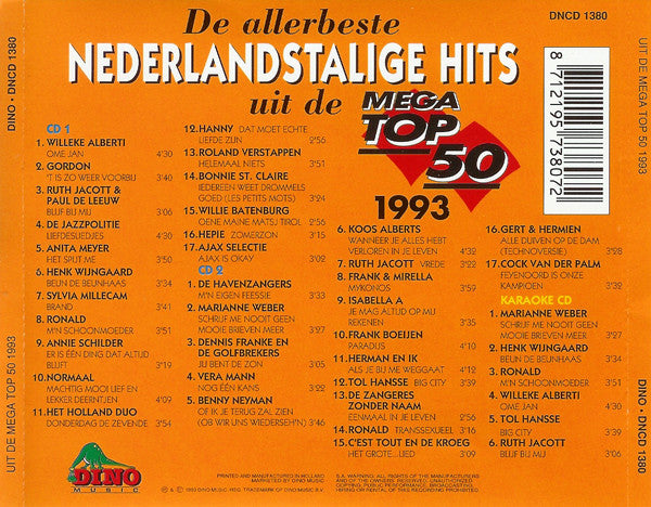 Various : De Allerbeste Nederlandstalige Hits Uit De Mega Top 50 1993 (3xCD, Comp)
