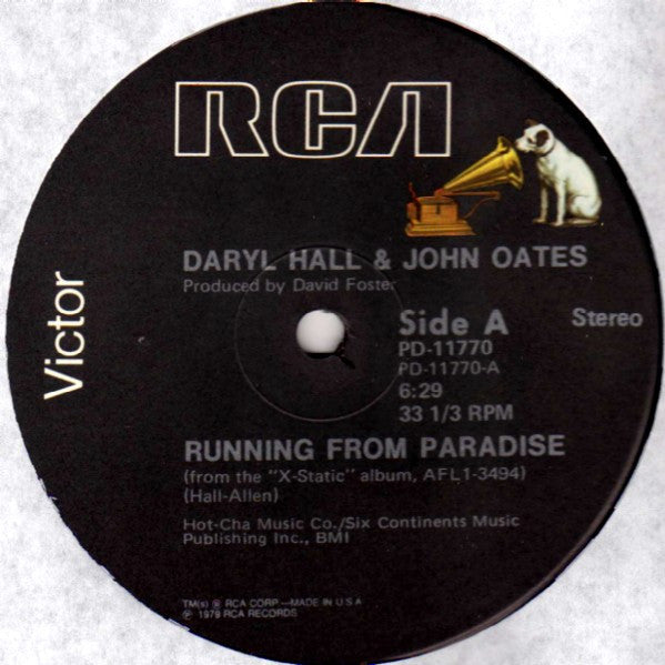 Daryl Hall & John Oates : Running From Paradise (12")