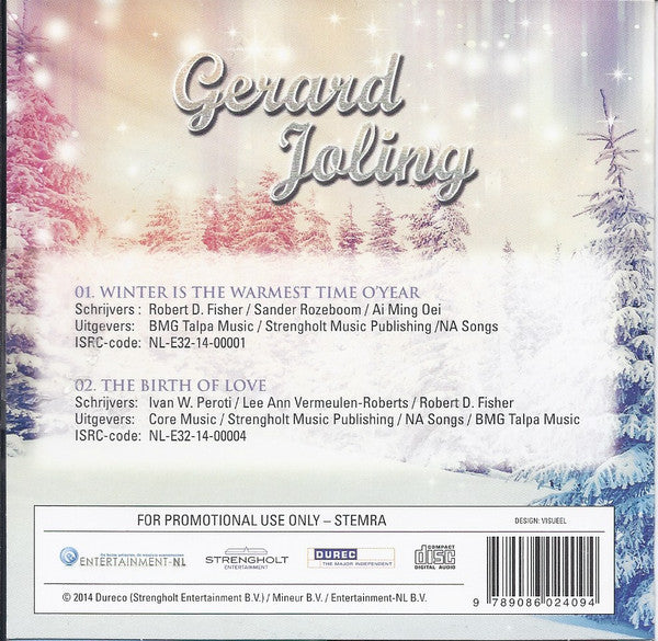 Gerard Joling : Winter Is The Warmest Time O'Year / The Birth Of Love (CD, Single, Promo)