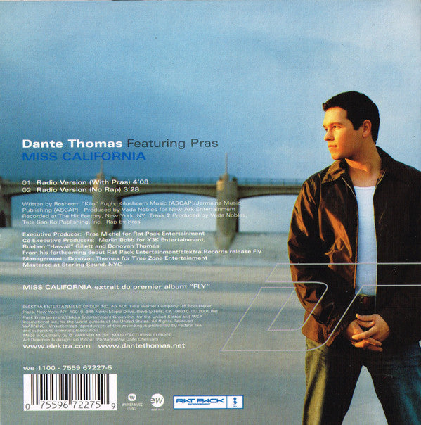 Dante Thomas Featuring Pras Michel : Miss California (CD, Single, Car)