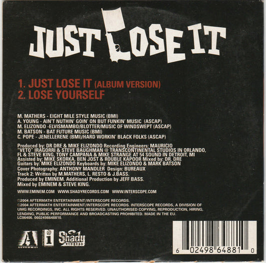 Eminem : Just Lose It (CD, Single)