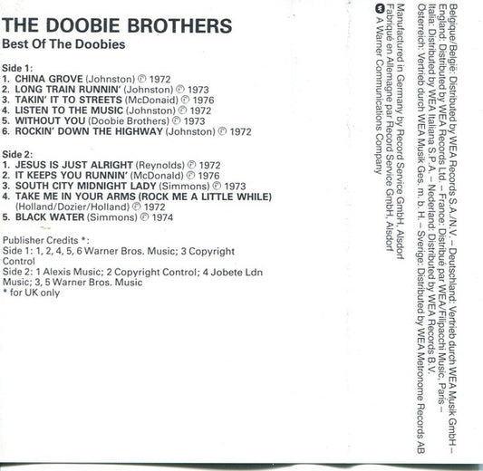 The Doobie Brothers : Best Of The Doobies (Cass, Comp)