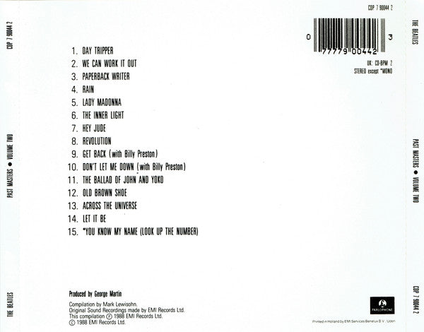 The Beatles : Past Masters • Volume Two (CD, Comp)