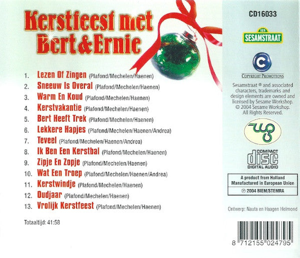 Bert & Ernie : Kerstfeest Met Bert & Ernie (CD, Album, RE)