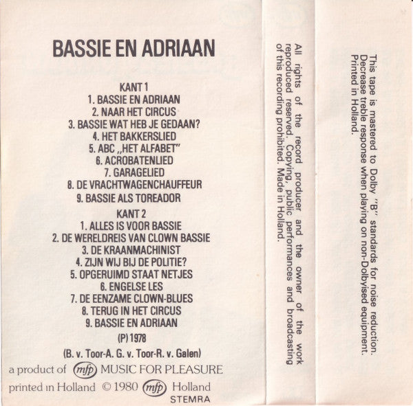 Bassie & Adriaan : Bassie & Adriaan (Cass)