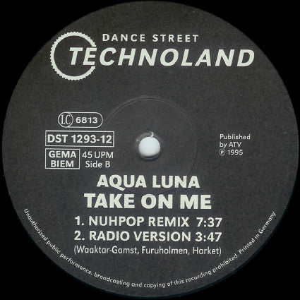 Aqualuna : Take On Me (12")