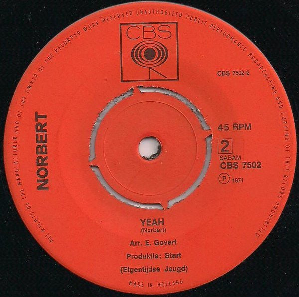 Paul Severs / Norbert : Ieder Mens / Yeah (7", Single)