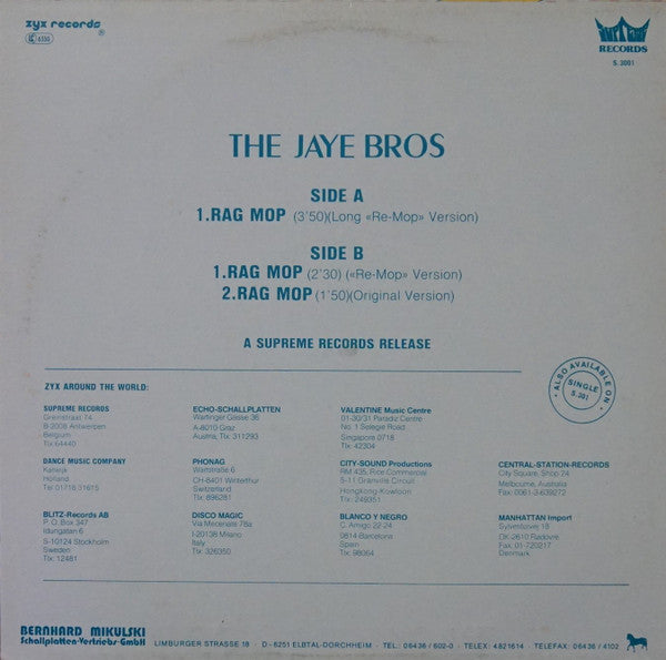 The Jaye Bros : Rag Mop (12")
