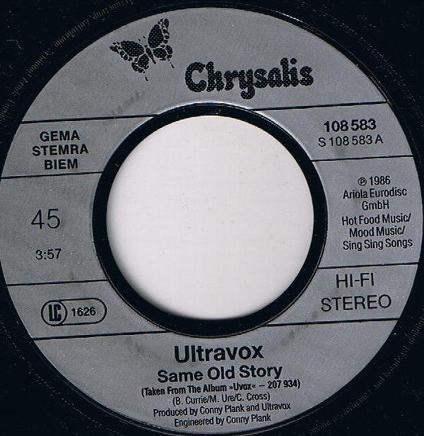 Ultravox : Same Old Story (7", Single)