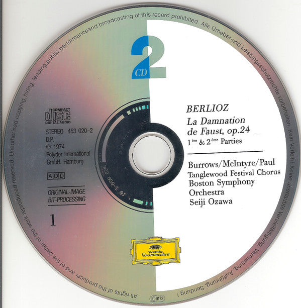 Hector Berlioz, Stuart Burrows, Donald McIntyre, Edith Mathis, Tanglewood Festival Chorus, Boston Symphony Orchestra, Seiji Ozawa : La Damnation De Faust (2xCD, Album, RE, RM)
