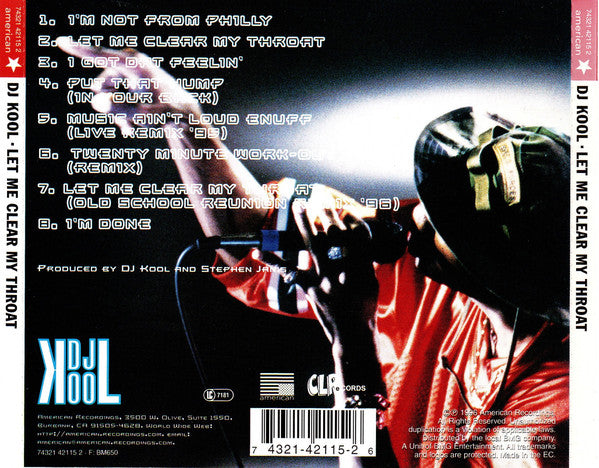 DJ Kool : Let Me Clear My Throat (CD, Album, RE)