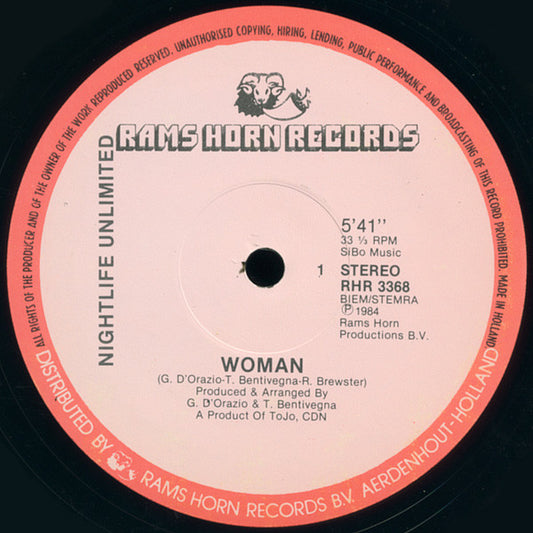 Nightlife Unlimited : Woman / Some Make You Dance (12", Single)