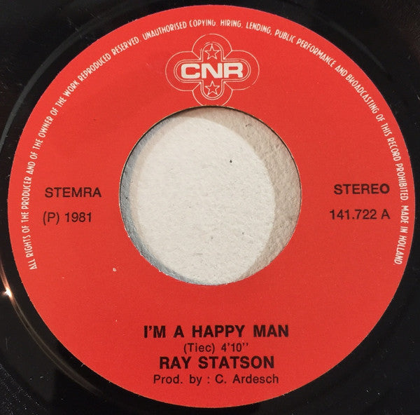 Ray Statson : I'm A Happy Man (7", Single)