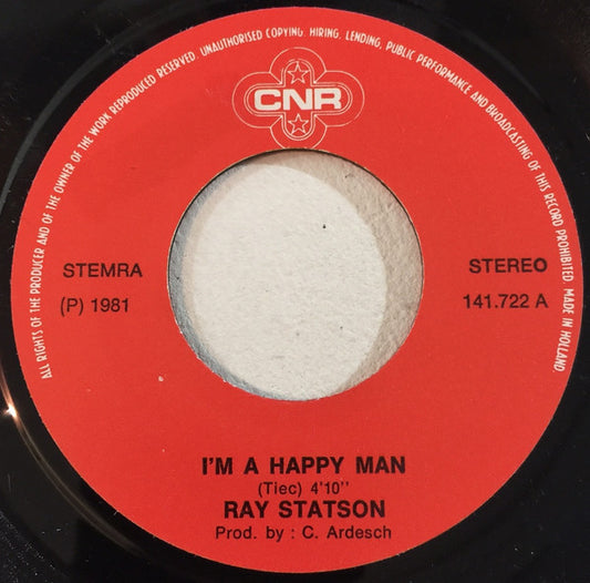 Ray Statson : I'm A Happy Man (7", Single)