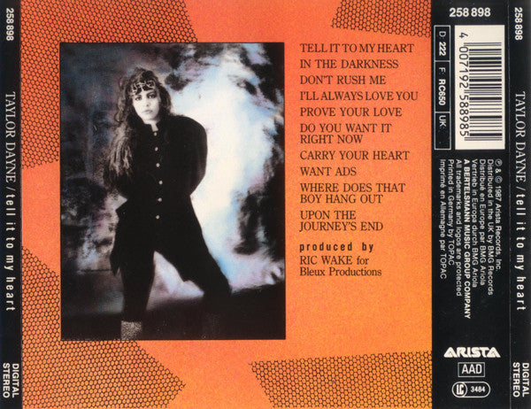 Taylor Dayne : Tell It To My Heart (CD, Album)