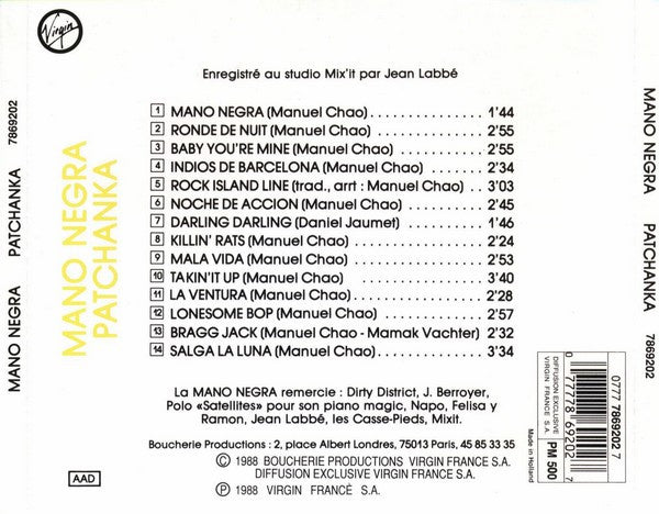 Mano Negra : Patchanka (CD, Album, RE)