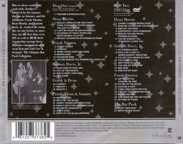 The Rat Pack :  Live And Swingin': The Ultimate Rat Pack Collection (CD, Comp + DVD-V)