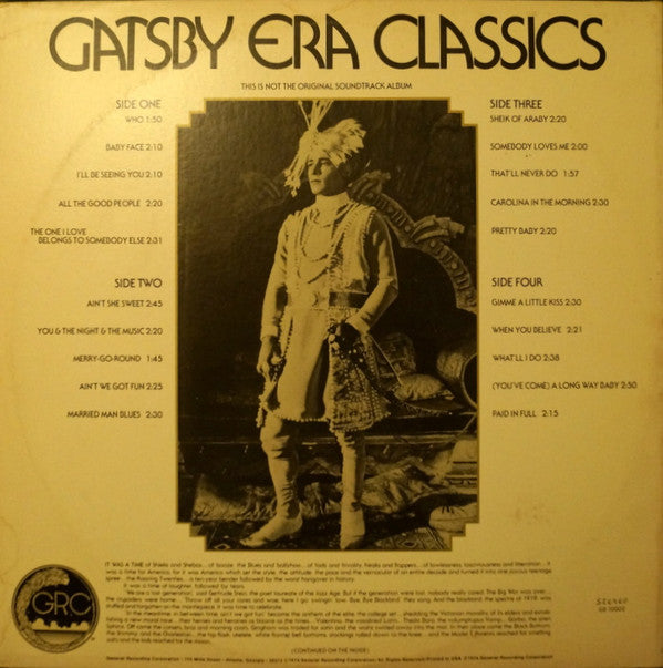 Various : Music From The Great Gatsby Era (2xLP, Comp)