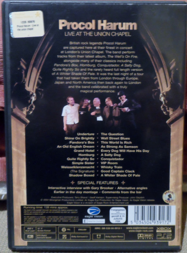 Procol Harum : Live At The Union Chapel (DVD-V, Multichannel, PAL, Dua)