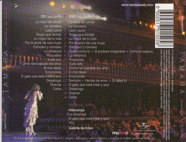 Tamara (7) : Emociones En Directo (CD, Album + DVD-V, PAL)