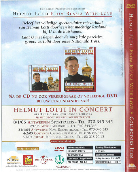 Helmut Lotti : From Russia With Love - Collectors Item (DVD, Promo)