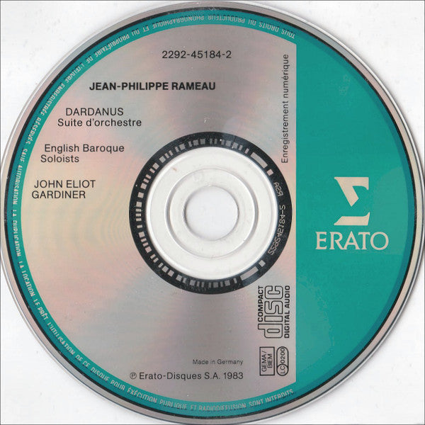 Jean-Philippe Rameau - The English Baroque Soloists, John Eliot Gardiner : Dardanus (Suite D'Orchestre) (CD, RE)