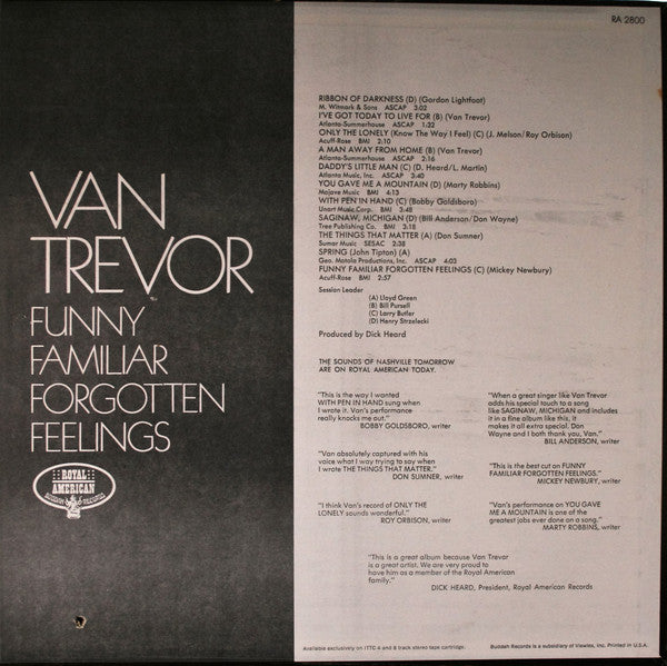 Van Trevor : Funny Familiar Forgotten Feelings (LP, Album)