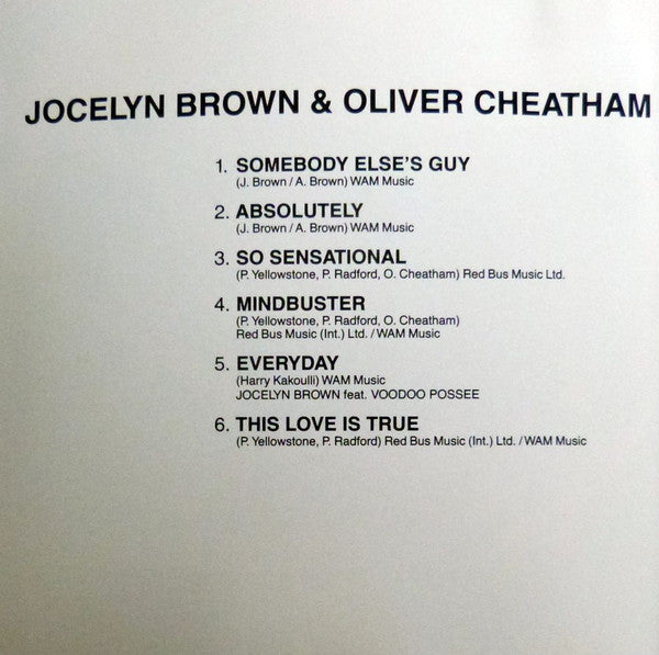 Jocelyn Brown & Oliver Cheatham : Turn On The Hits (CD, Album)