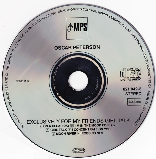 Oscar Peterson : Girl Talk (CD, Album, RE)