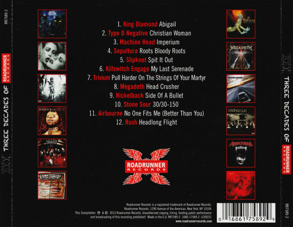 Various : Three Decades Of Roadrunner Records (CD, Comp)