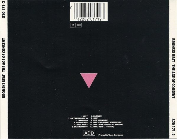 Bronski Beat : The Age Of Consent (CD, Album)